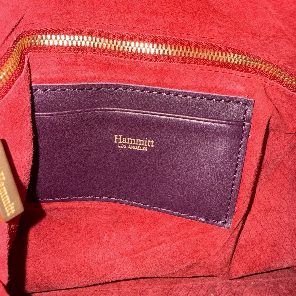Hammitt Los Angeles Daniel Medium Purple Gold Leather Crossbody Bag Purse EUC - Picture 11 of 16